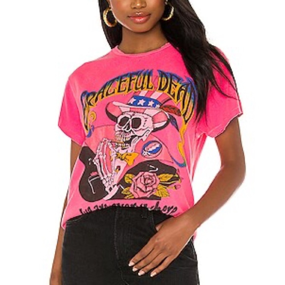 Madeworn Grateful Dead pink band tee t-shirt size medium